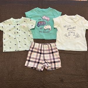 Baby Boy’s matching shirts and shorts